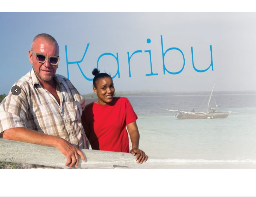 Hermann and Eva welcoming guests to Bomagawani on the Swahili Coast